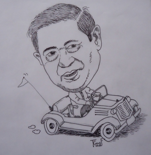 Sketsa Gambar Karikatur Mudah Hitam Putih - Contoh Sketsa Gambar